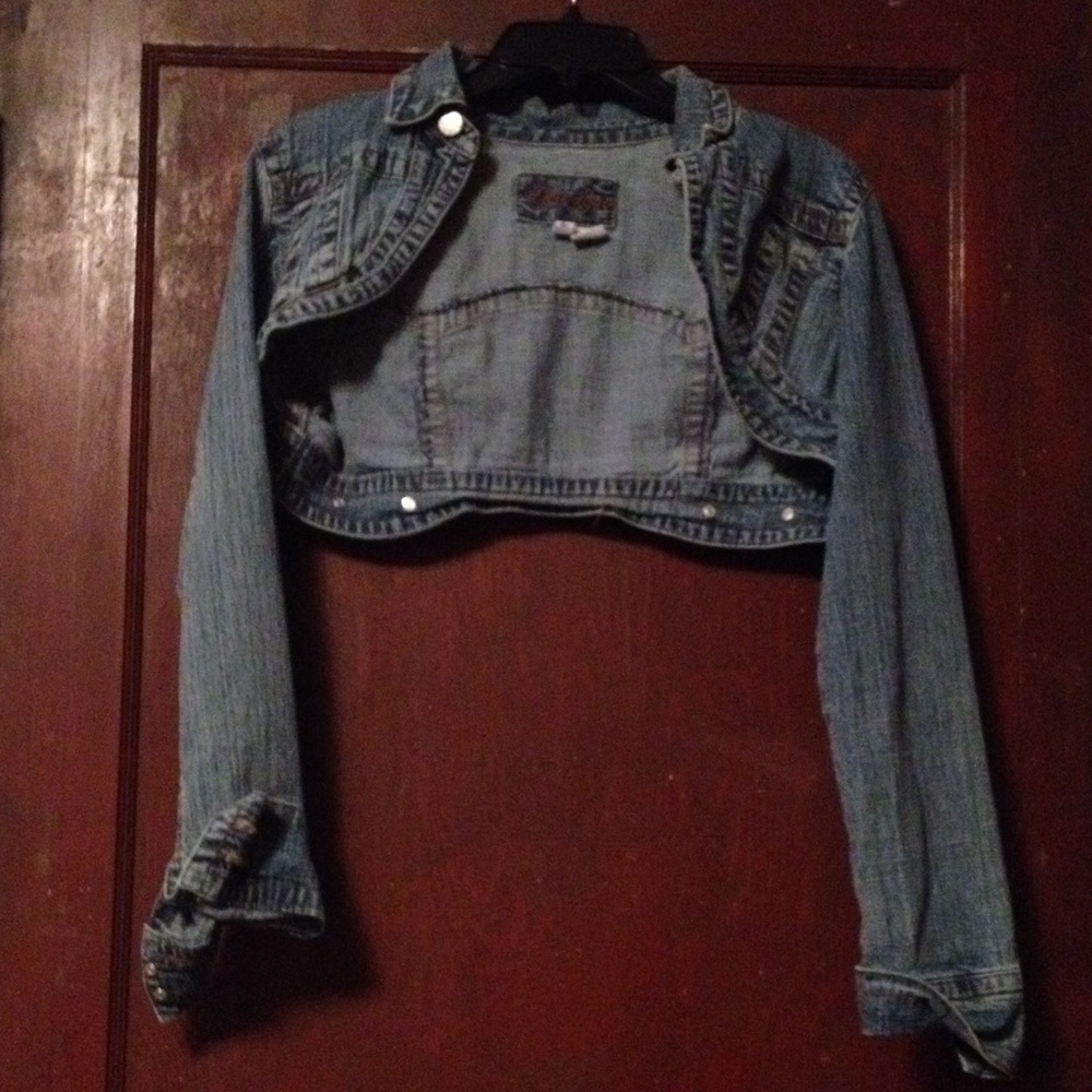 Half blue jean jacket